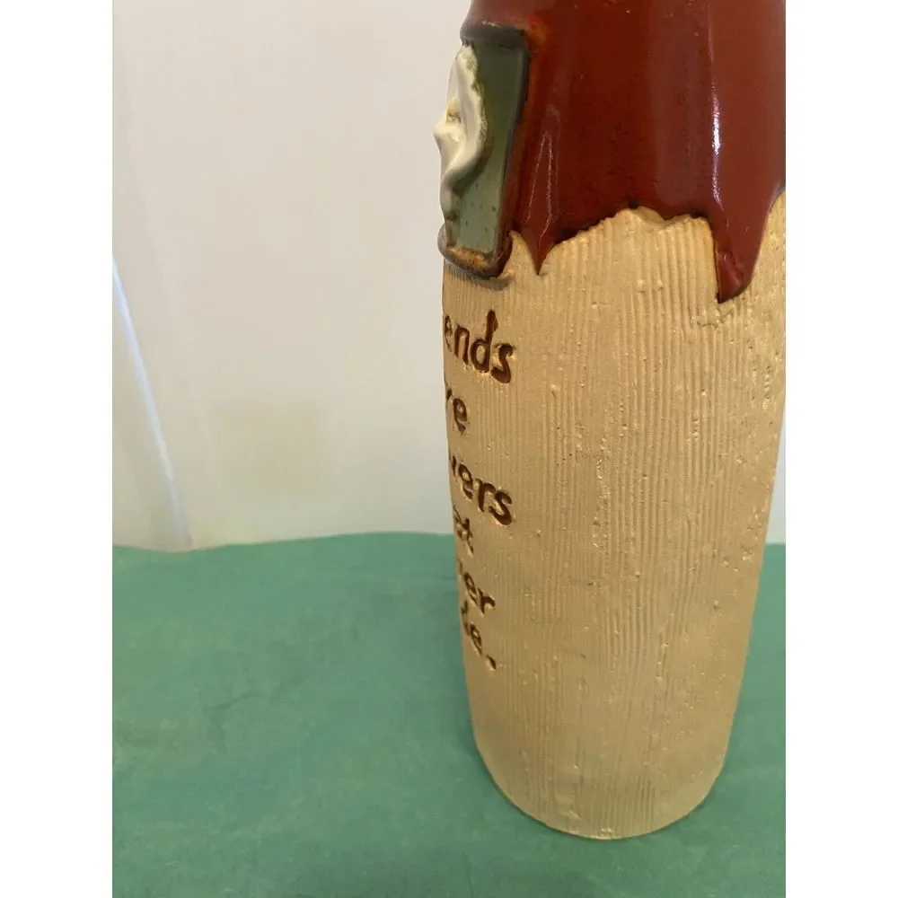 Enjoy Life's Blessings Decor Kitchen Wine Bottle‎ Ceramic Friends Are Flowers.